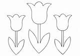 Flower Tulips Tulip Tulpen Basteln Schablonen Malvorlagen Frühling Blume Weihnachten Fensterbilder Coloriages Applique Tulipan Tulipes Gabarit Petal Fleurs Frühlingsblumen Schablone sketch template