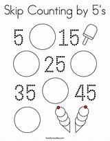 Counting 5s sketch template