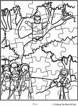 Zacchaeus Zaqueo Bible Sheets Zaccheus Zac Craftingthewordofgod Maze Dominical sketch template