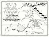 Tap Dance Coloring Shoes Classes Ballet Pages Dancing Worksheets Hernando Color sketch template