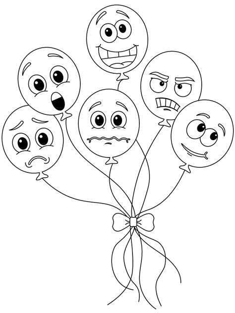balloons  faces drawn