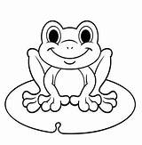 Frog Coloring Pages Cute Frogs Animal Spring Coloringpagesfortoddlers sketch template