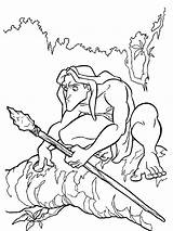 Tarzan Coloring Polowaniu Kolorowanka Coloriages Gratuit Druku Gardes Pokoloruj Dessins sketch template