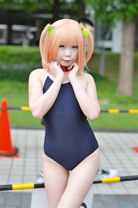 bikini collar cosplay harusaki chiwa one piece swimsuit orange hair ore