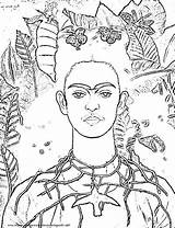 Frida Coloring Kahlo Pages Printable Beautiful Getdrawings Getcolorings Colorings sketch template