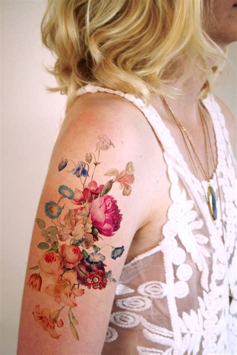 vintage floral temporary tattoos by tattoorary