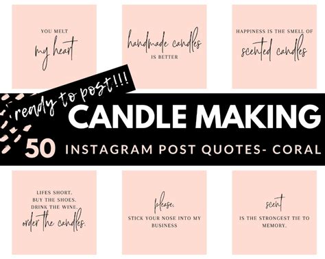 candle making instagram posts 50 ready to post handcrafted etsy in