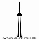 Cn Tower Coloring sketch template