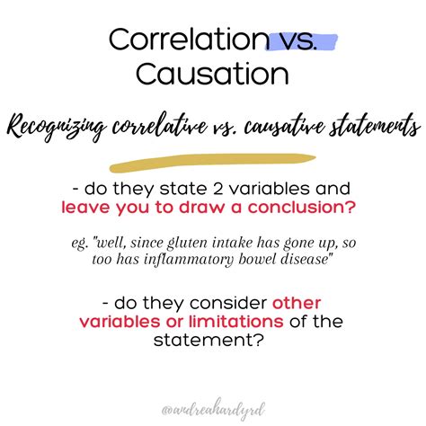 difference  correlation  causation andrea