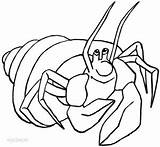 Hermit Coloring Pages Crab Sebastian Printable Kids Crabs Cool2bkids Color Getcolorings Shell Shells Cute sketch template