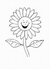 Coloring Kids Pages Flower Sunflower Flowers Printable sketch template