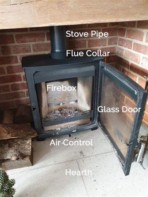 parts   wood burning stove explained  labeled pictures