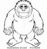 Bigfoot Yeti sketch template