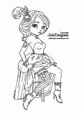 Pages Coloring Jadedragonne Deviantart Embroidery Patterns Gothic Girls Books Adult Stamps Jade Choose Board sketch template