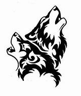 Wolf Tribal Howling Wolves Clipart Head Drawing Tattoo Silhouette Cross Pixel Tattoos Stitch Outline Moon Celtic Clip Patterns Designs Canvas sketch template