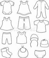 Baby Clothes Coloring Pages Printable Clothing Templates Boy Kids Print Doll Clipart Cutouts Clip Prints Template Patterns Felt Clothe Color sketch template