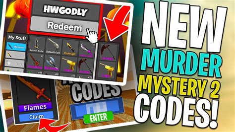 codes  murder mystery  october update youtube