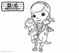 Coloring Lambie Doc Mcstuffins Pages Stuffy Characters Printable Kids sketch template