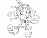 Charmy Coloring Sonic Pages Bee sketch template