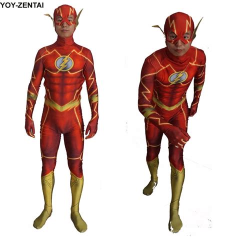 movie coser high quality custom made newest hero flash suit spandex