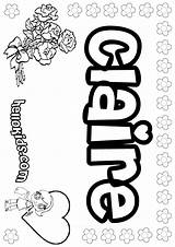 Claire Marie Coloring Bailee Pages Name Color Mackenzie Hellokids Print Template Girls sketch template