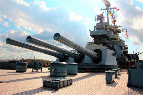 big guns on battleship photograph by cynthia guinn