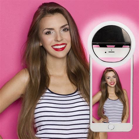 portable clip on 28 led beauty led mobile phone flash selfie ring light