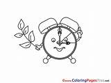 Coloring Summer Pages Alarm Clock Sheet Title sketch template