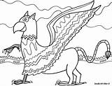 Coloring Pages Creatures Mythical Magical Doodle Alley Printable Kids Griffin Getcolorings Getdrawings Sheets Animals sketch template