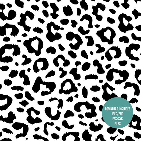 cheetah spots pattern leopard print svg file  cricut  silhouette vector clipart design pod
