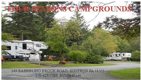 seasons campgrounds    reviews scotrun pa