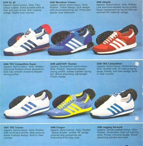 adidas originals  marathon running shoes catalogue advert vintage adidas  shoes