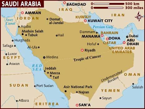 map  saudi arabia