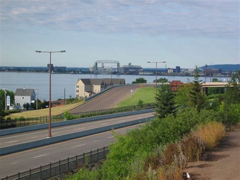 Duluth Mn View Of Lift Bridge Facing South Photo Picture Image