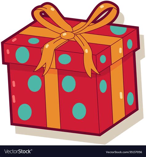 gift box cartoon royalty  vector image vectorstock