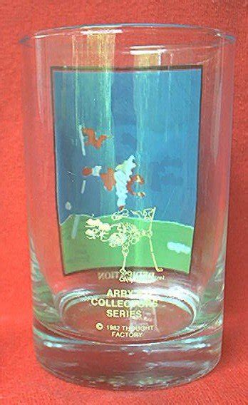 arby s collector series promo glass ~1982~dedication~golf