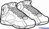 Coloring Shoes Jordan Pages Basketball Michael Shoe Air Nike Getcoloringpages Color Jordans sketch template