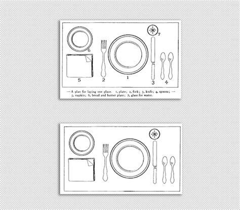 dinner table setting graphic table plate setting chart etsy uk
