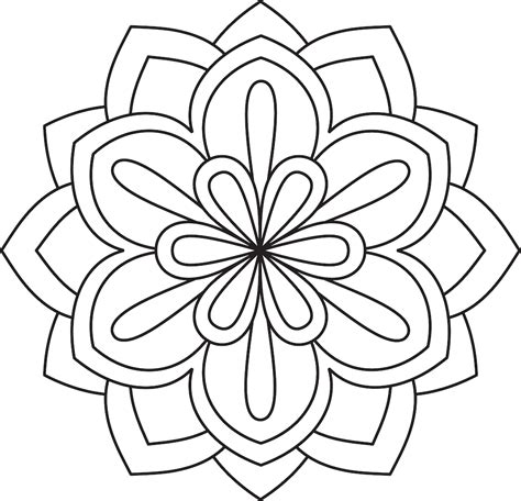 easy flower mandala coloring page  printables coloring home