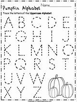 Pumpkin Uppercase Letters Trace Free4classrooms Lowercase Seasons sketch template
