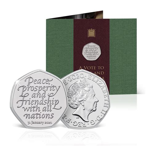 brexit p coin official royal mint brand  uncirculated  collector pack ebay
