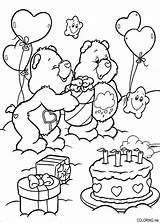 Coloring Pages Care Bears Birthday sketch template