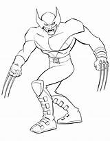 Coloring Superhero Wolverine Men Visita Printable sketch template