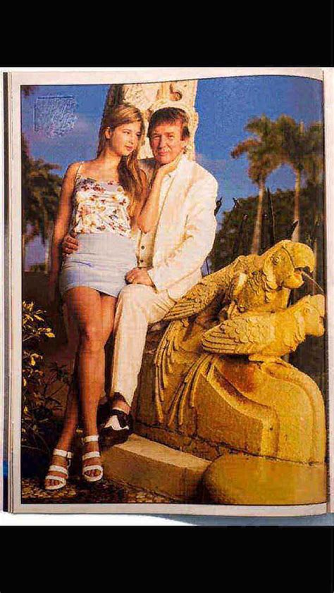 donald trump and his daughter ivanka sitting on a statue
