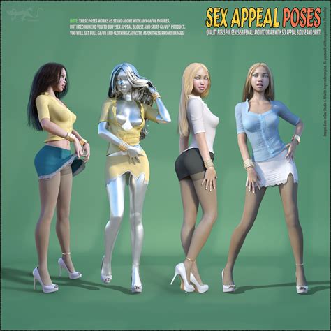 sexappeal poses for genesis 8 and for victoria 8 3d figure assets hameleon