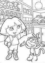 Dora Coloring Pages Explorer Toy Shop Drawing Store Printable Kids Nick Jr Online Toys Flower Colouring Sheets Cartoon Categories Book sketch template
