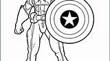 Captain America Coloring Pages Shield Cartoon Logo Printable Getcolorings Getdrawings Colorings sketch template