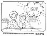 Coloring Pages Eve Adam Bible Garden Eden Kids Genesis Creation Sheets Story Whatsinthebible Beginning God Colouring Printable Activity Created Children sketch template