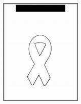 Cancer Ribbon Coloring Breast Sheet Cliparts Pages sketch template