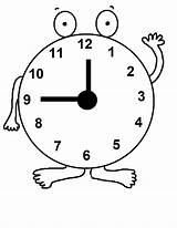 Clock Coloring Pages Kids Printable Time Worksheets sketch template